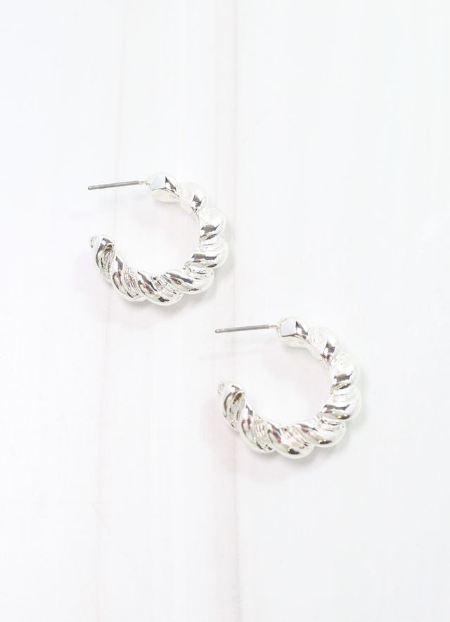 Ralston Twisted Hoop Earring SILVER