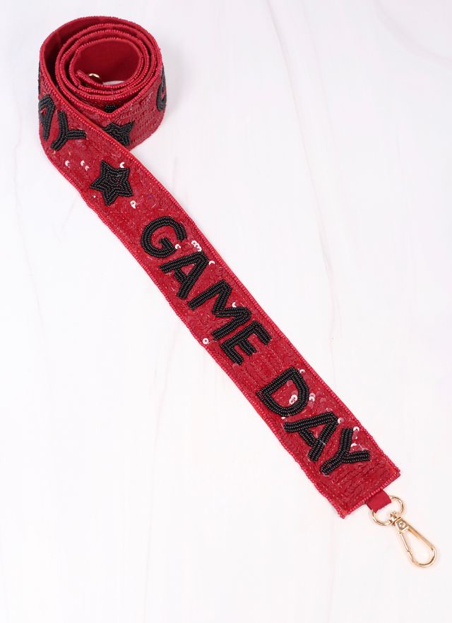 Game Day Spirit Sequin Strap GARNET BLACK