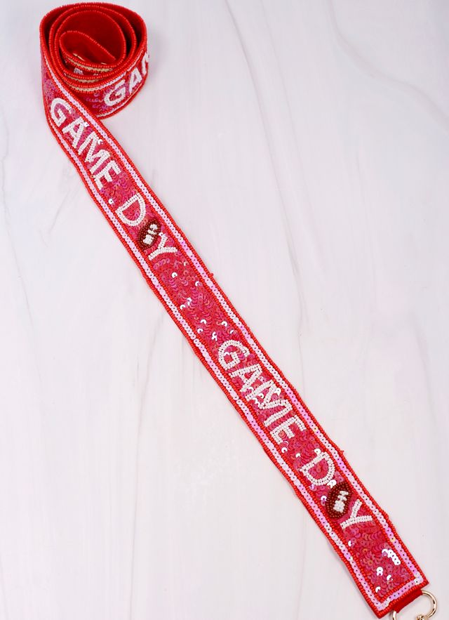 Game Day Sequin Strap RED