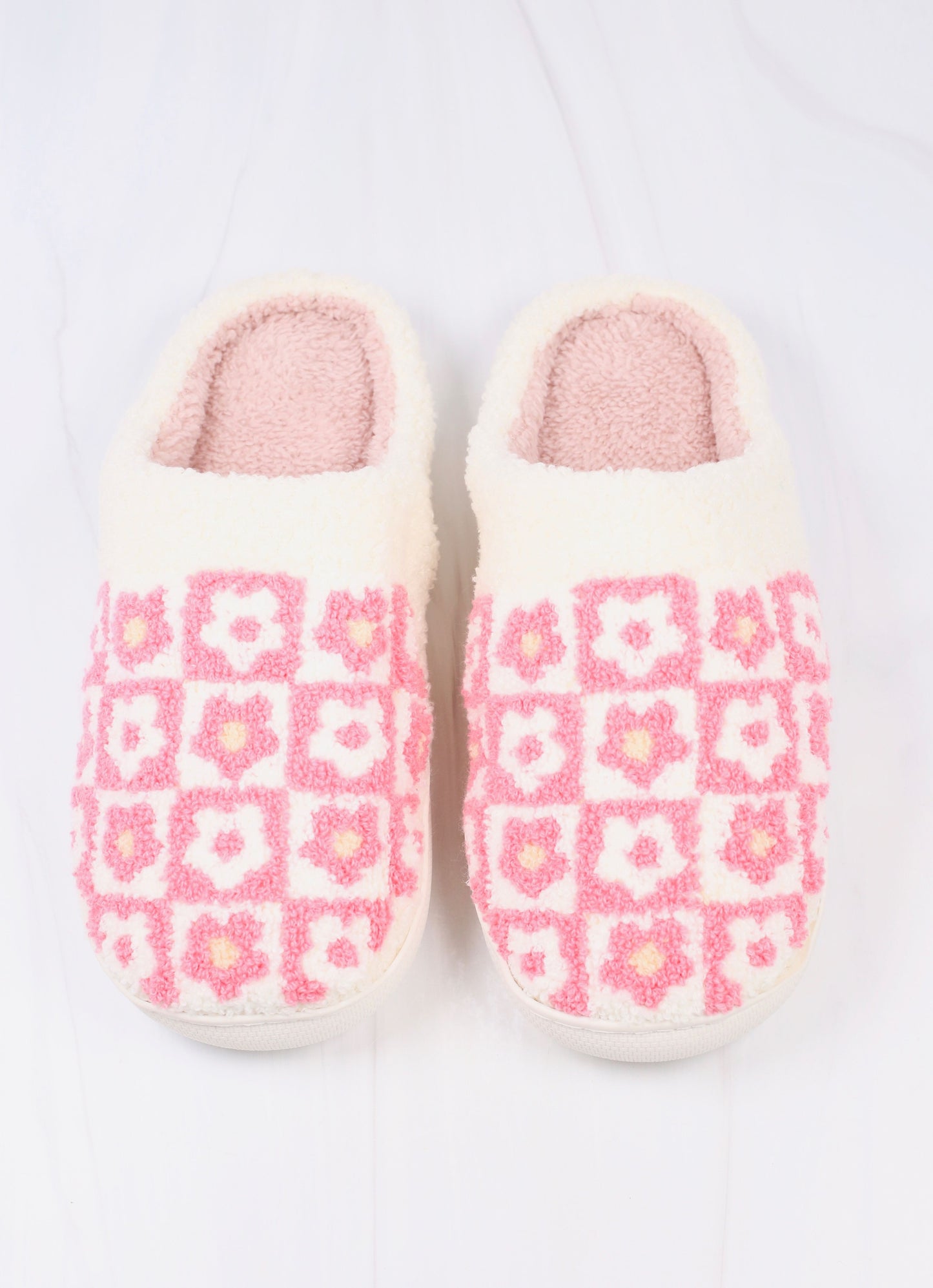 Flower Power Slippers (6 Pack) PINK