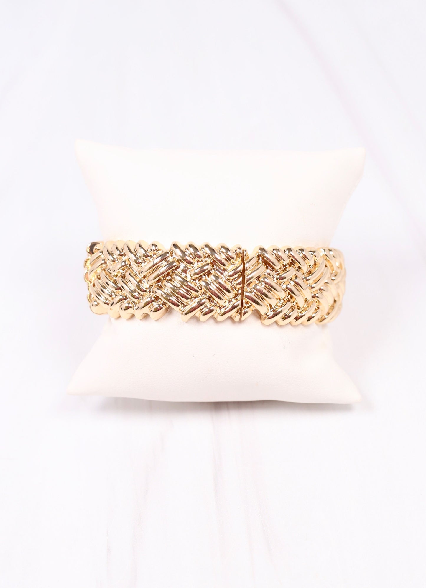 Annika Textured Stretch Bracelet GOLD