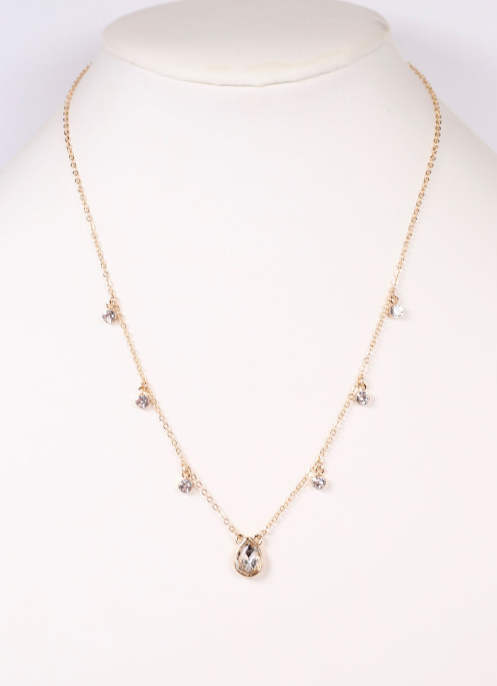Argonne Necklace with Crystals GOLD