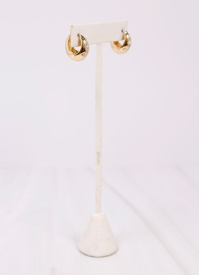 Feeona CZ Hoop Earring GOLD