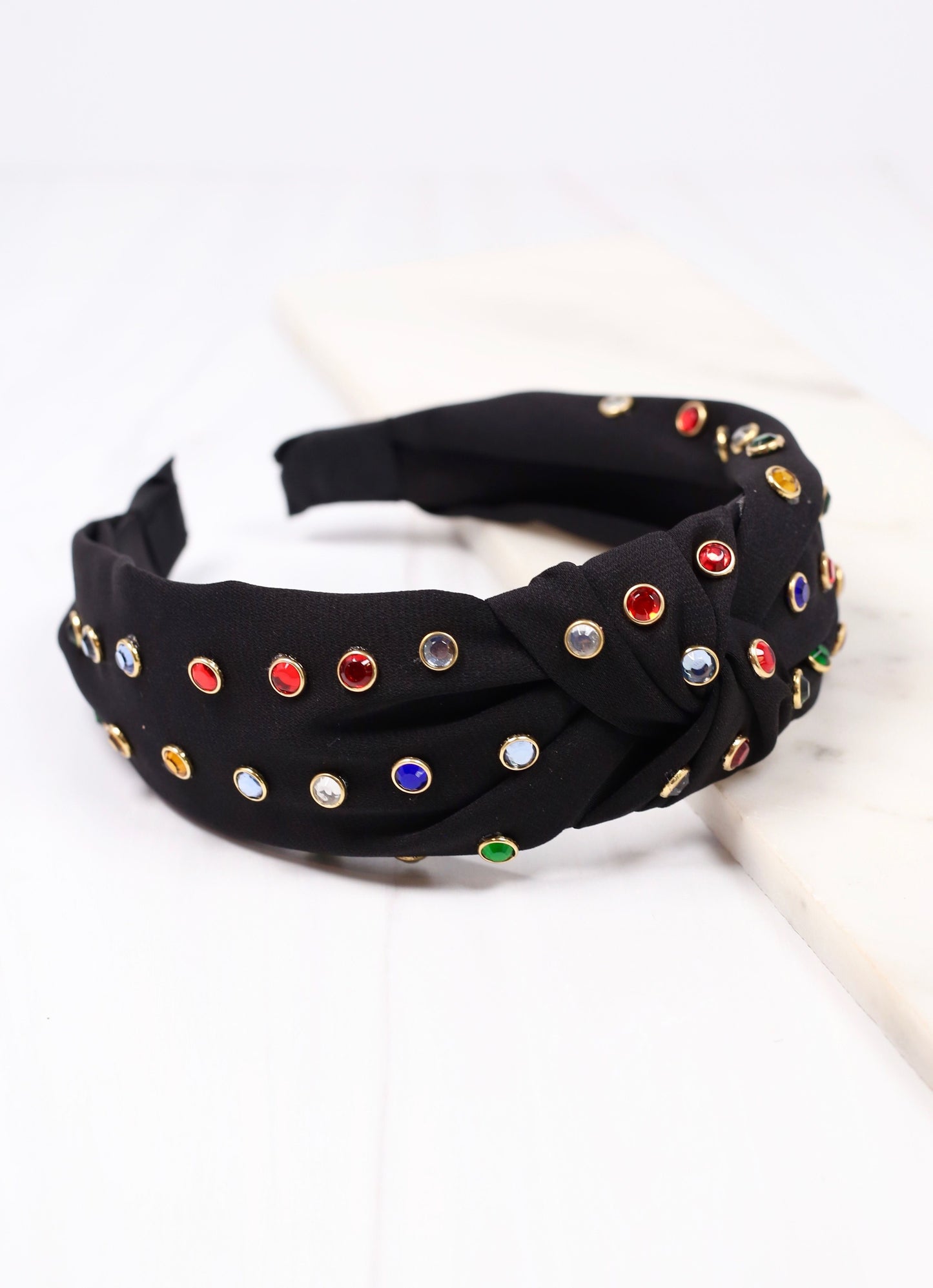 Halle Jeweled Headband BLACK