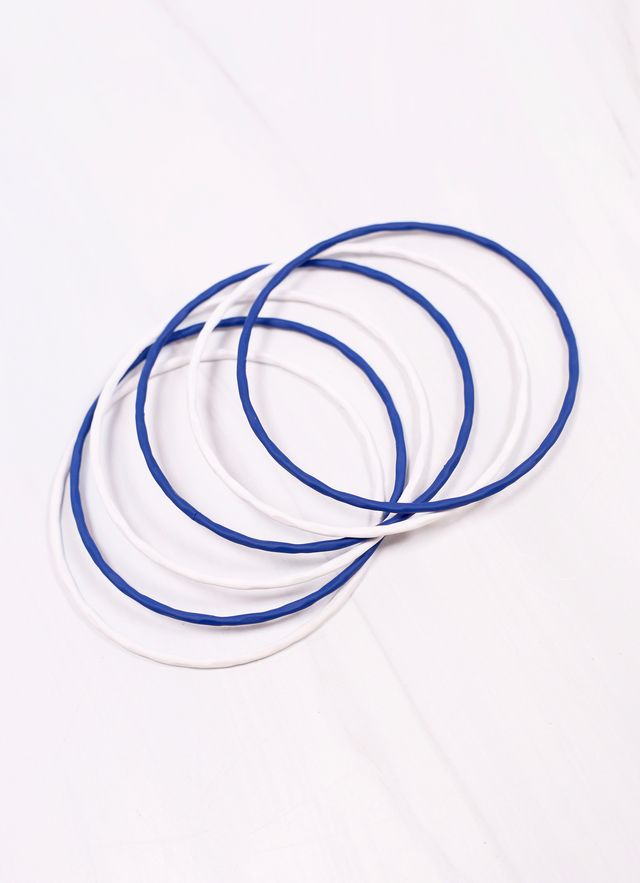 Autry Bangle Set BLUE WHITE