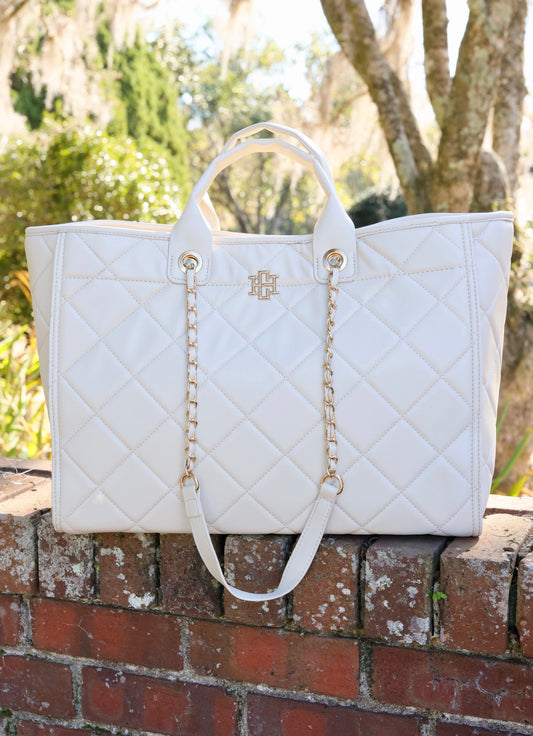 Melissa Tote Bag CREAM QUILTED LD