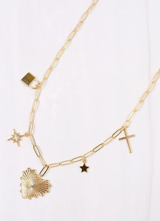 Haney Charm Necklace GOLD