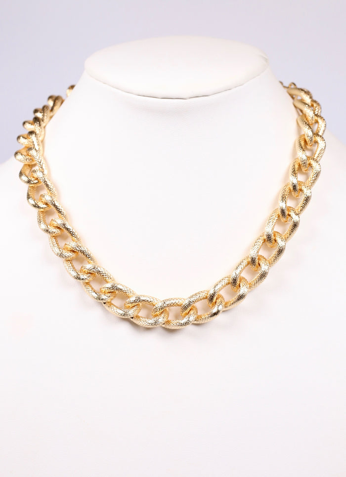 Reed Link Necklace GOLD
