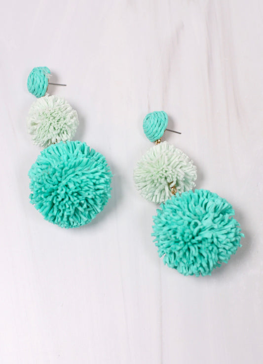 Calhoun Pom Pom Earring TURQUOISE