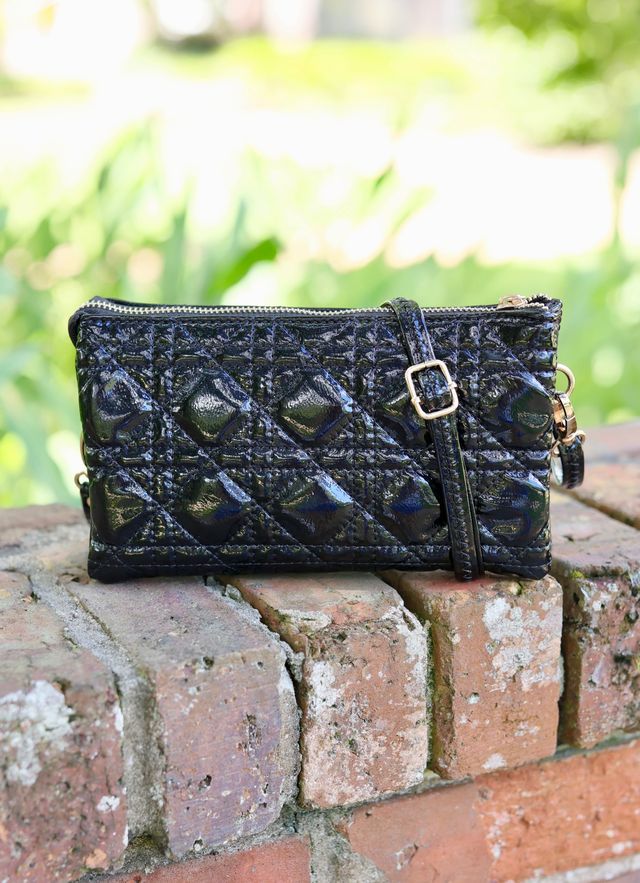 Liz Custom Collection Crossbody Black Patent LQ