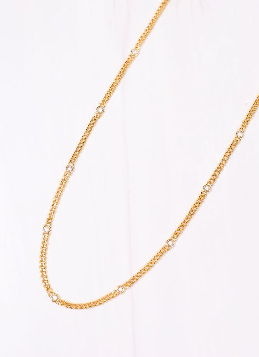 Gia CZ Chain Necklace GOLD