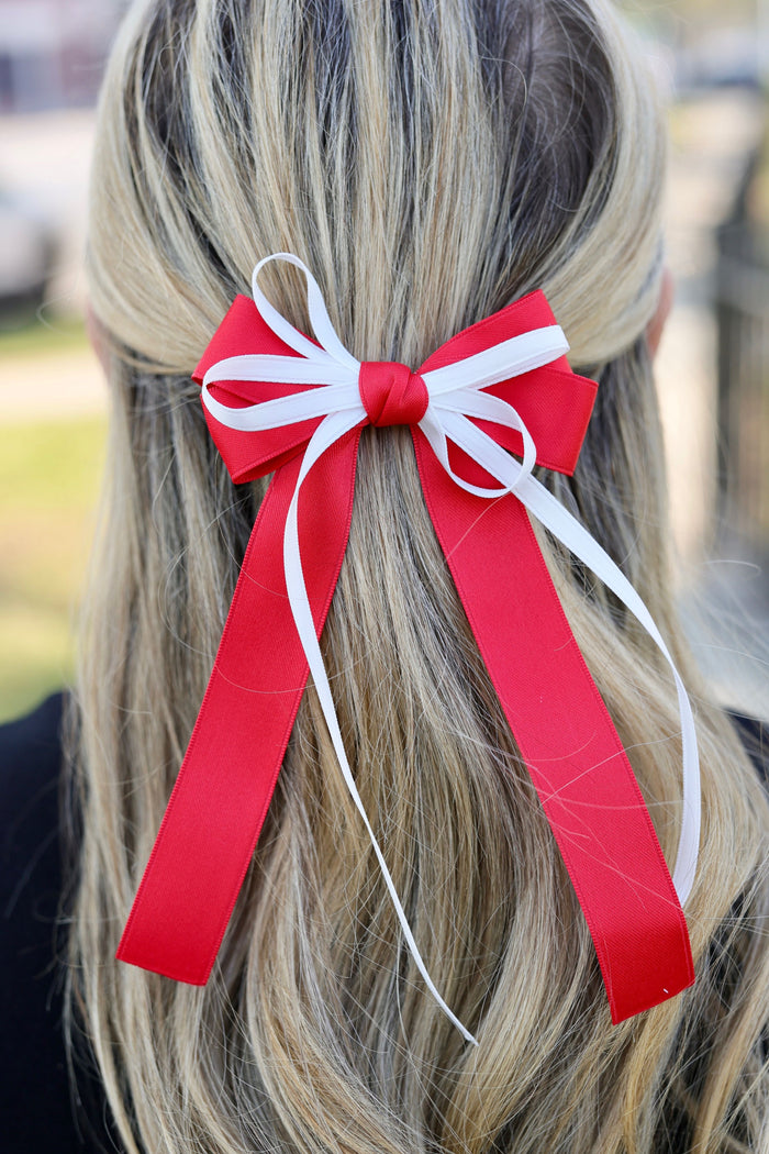 Brynlee Two Tone Bow RED