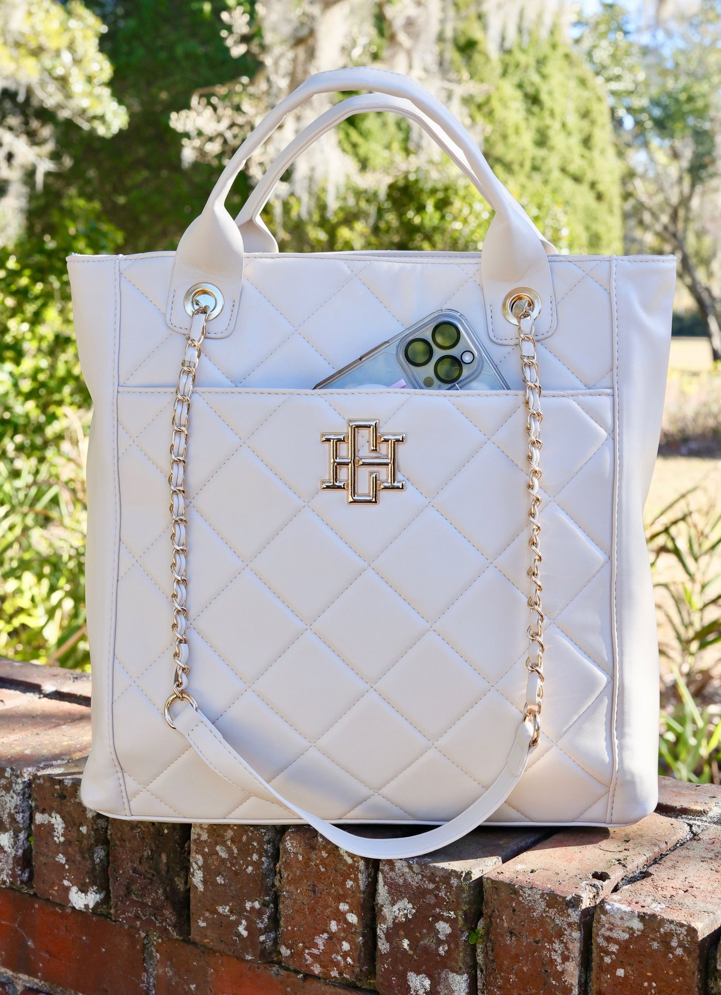 Kinzley Tote Cream Quilted LD