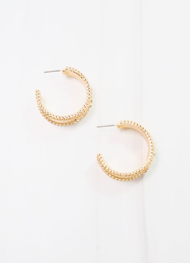 Izabela CZ Hoop Earring GOLD