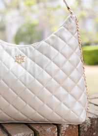 Maeve Quilted Tote PEARL