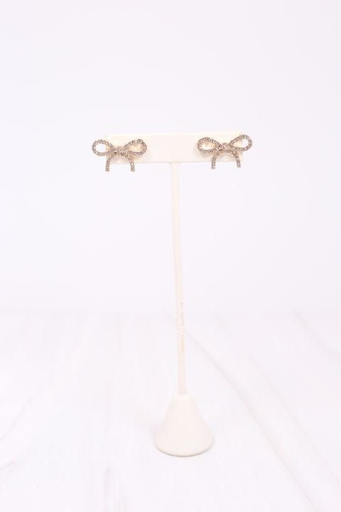 Laura May CZ Bow Earring GOLD