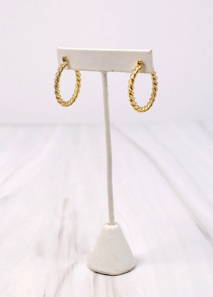 Clyde Twisted Hoop Earring GOLD