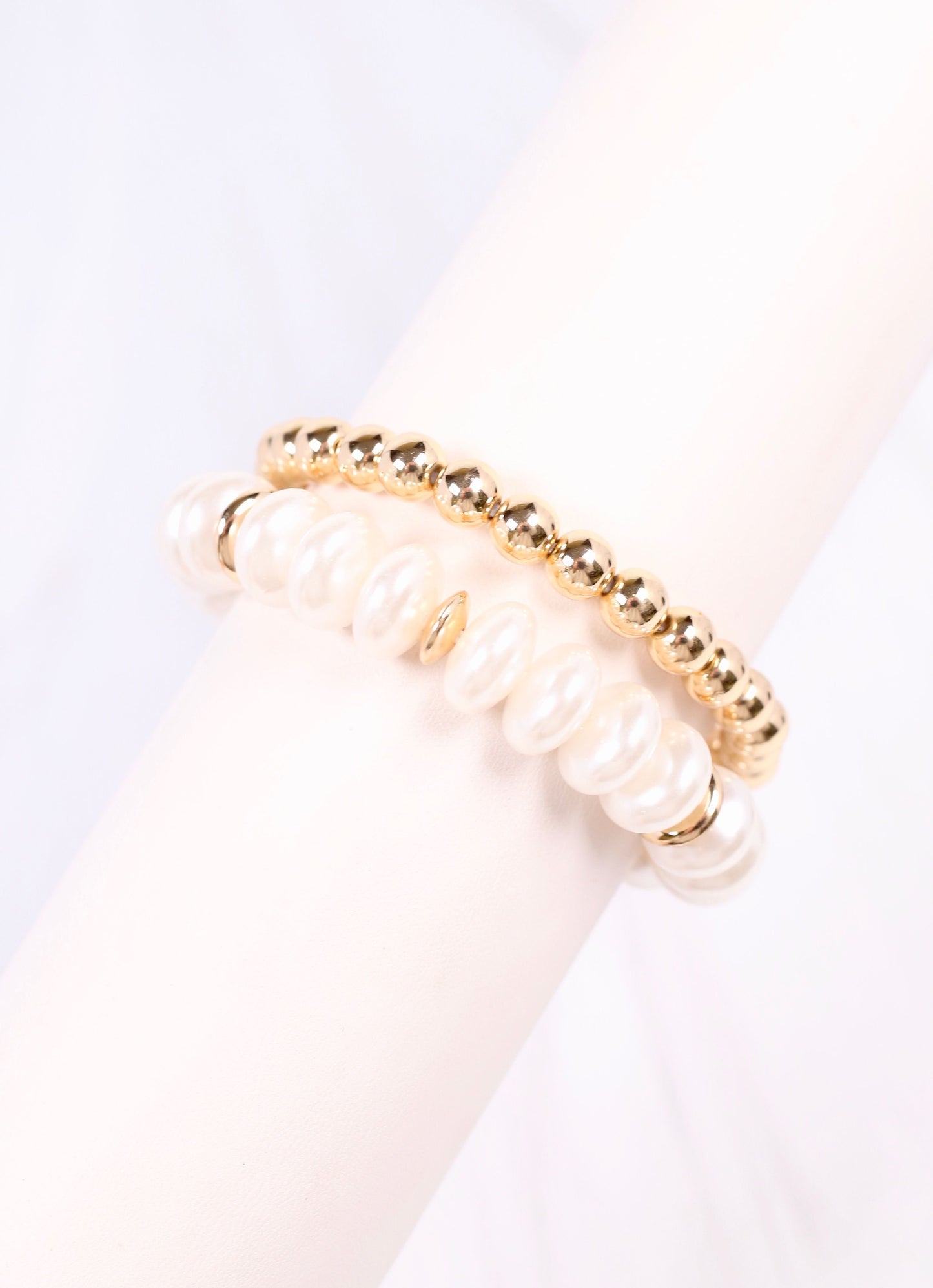 Nyah Pearl Bracelet Set GOLD