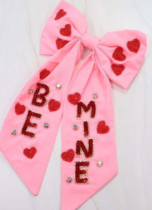 Be Mine Heart Bow PINK