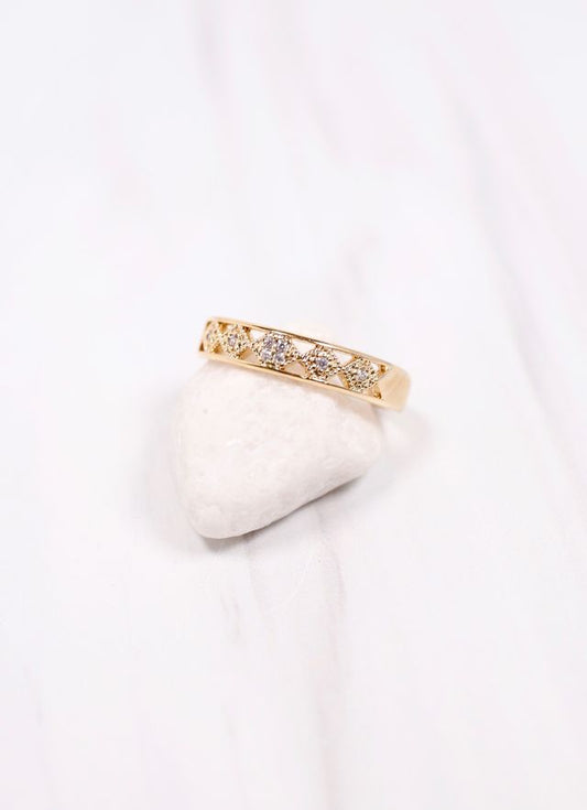 Ryerson CZ Cutout Ring GOLD