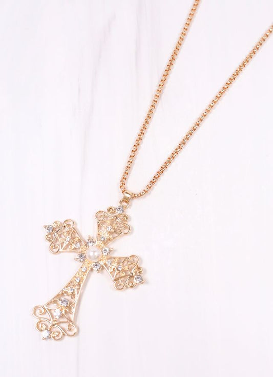 Sinclair Cross Necklace GOLD