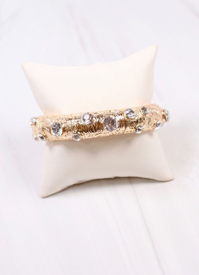 Kayne CZ Metal Stretch Bracelet CLEAR