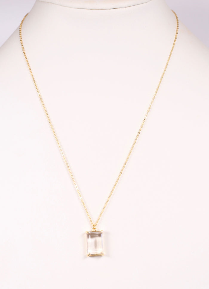 Lana Stone Drop Necklace CLEAR