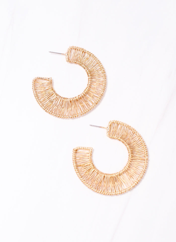 Grier Wire Wrapped Hoop Earring GOLD