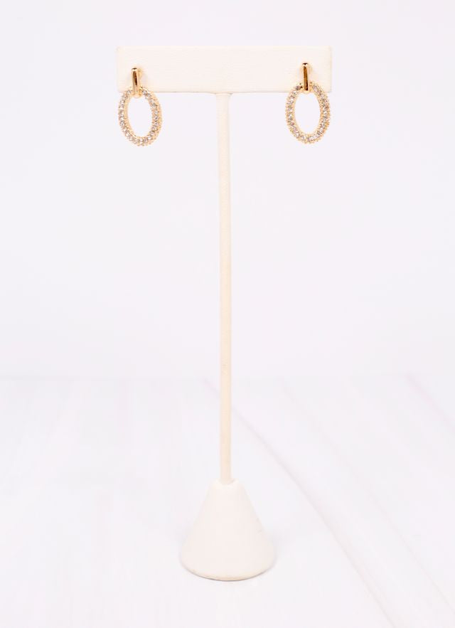 Brydon CZ Open Drop Earring GOLD