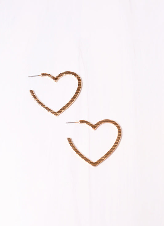 Santos Heart Hoop Earring GOLD