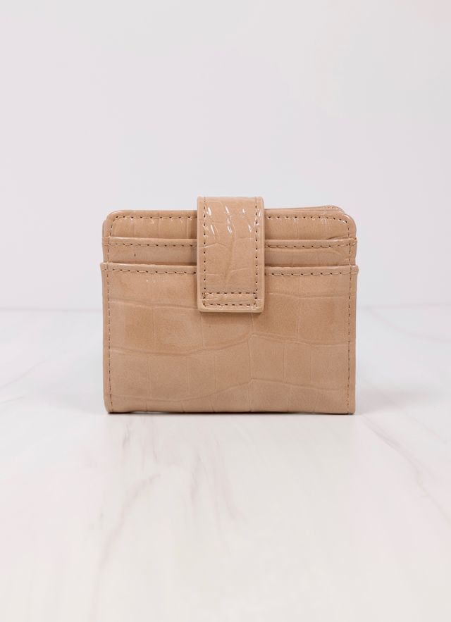 Tate Card Holder Wallet Taupe Patent