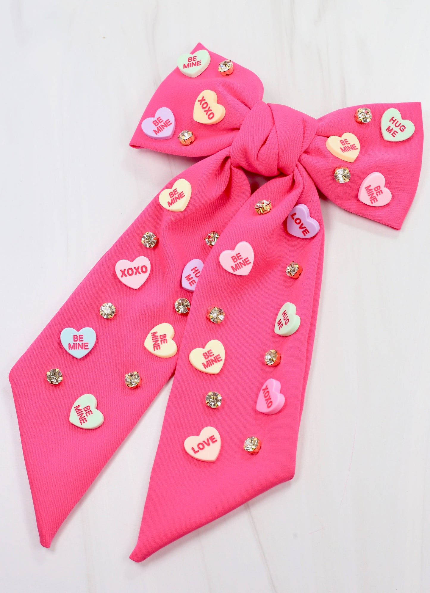 True Love Hair Bow HOT PINK