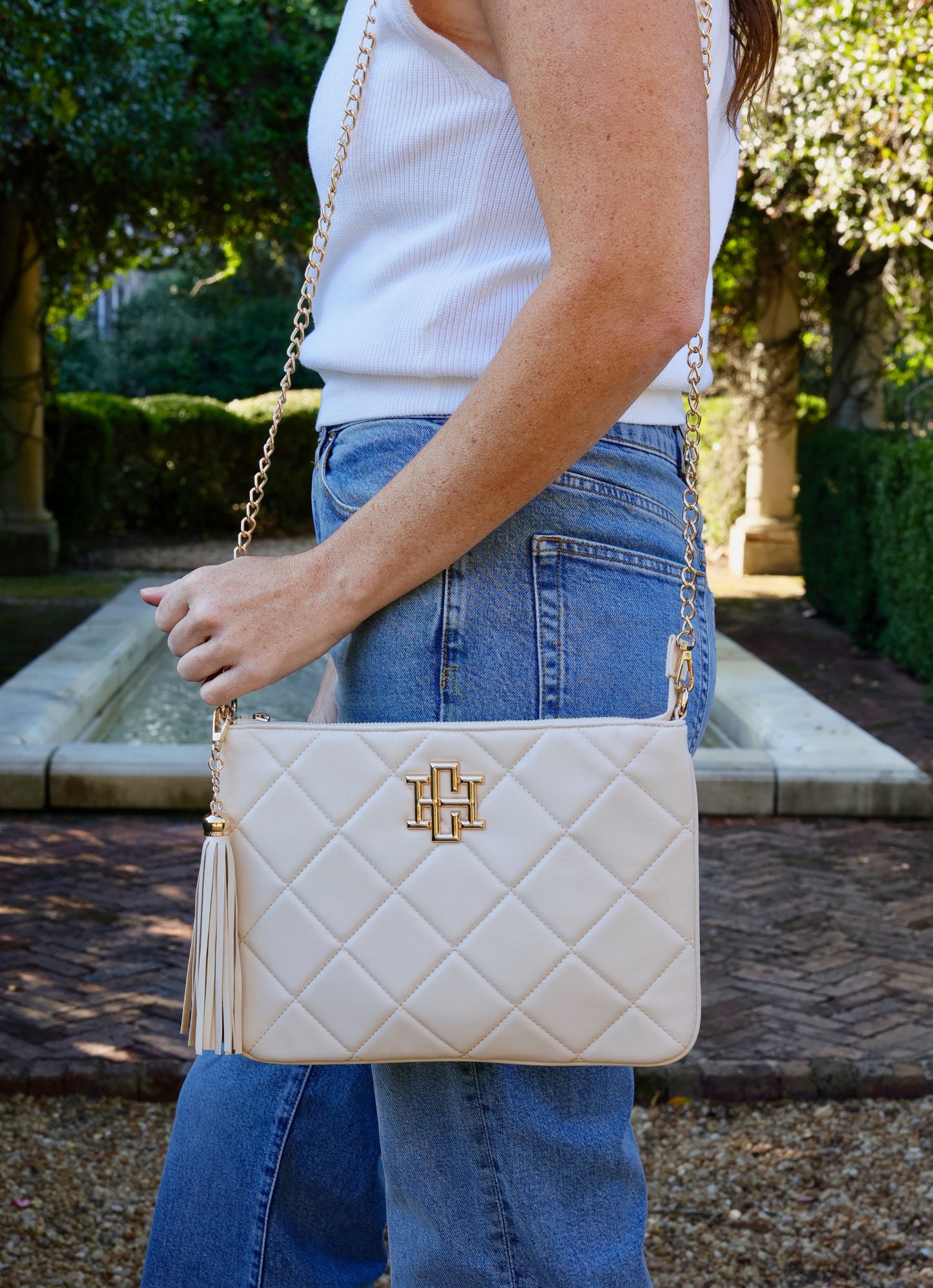 Madelyn Crossbody Cream Quilted LD