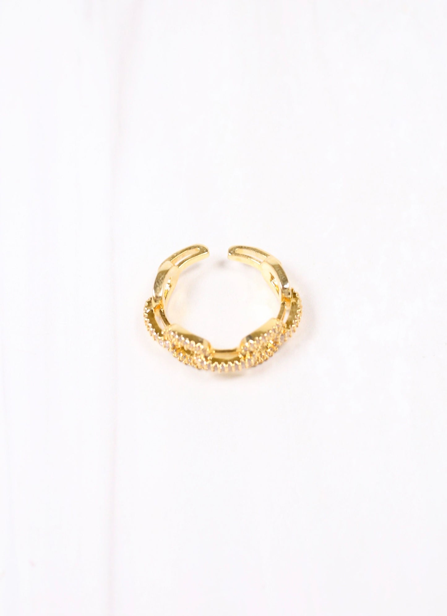 Forbe CZ Link Ring GOLD