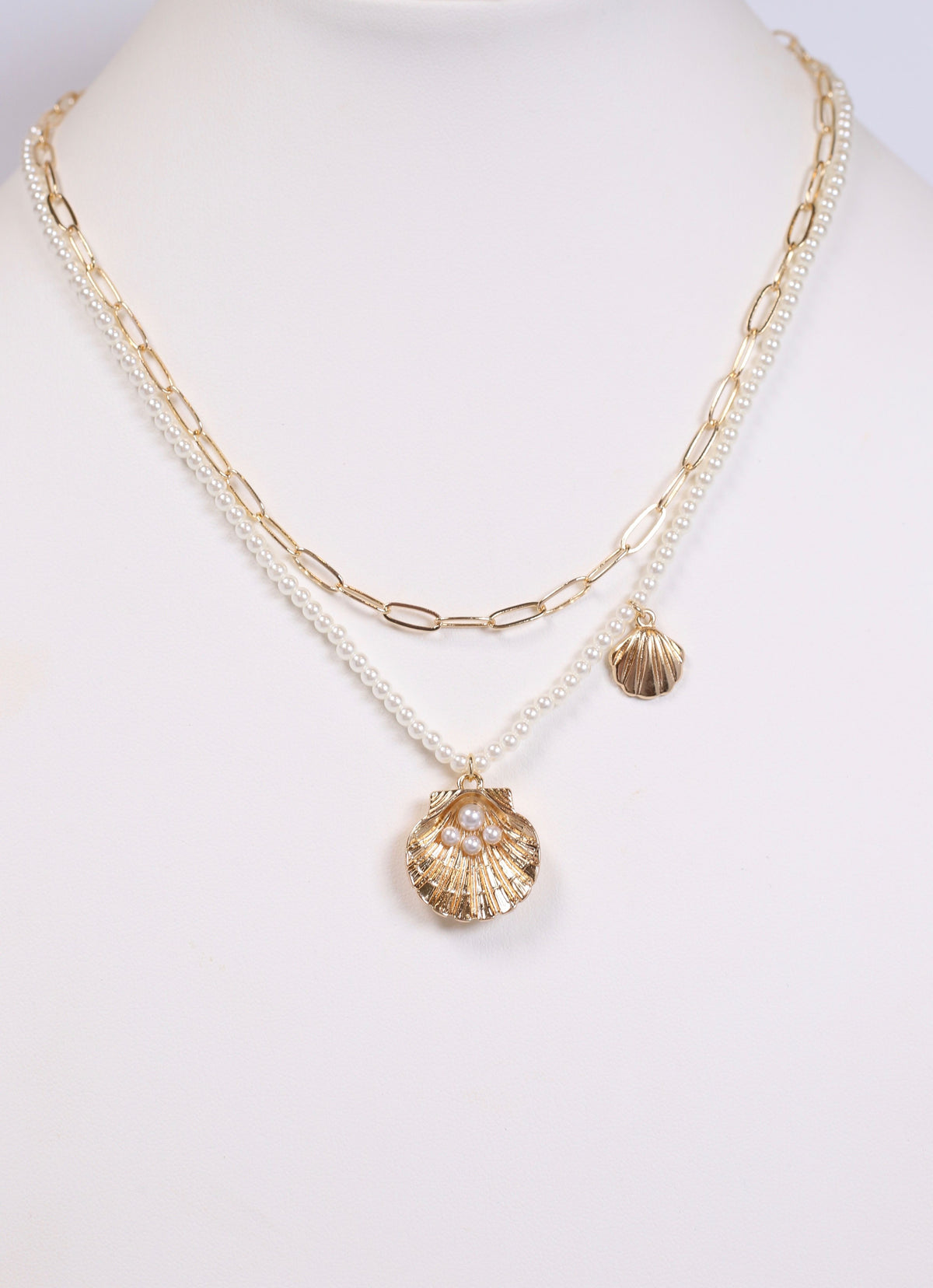 Nauta Layered Necklace with Shells GOLD