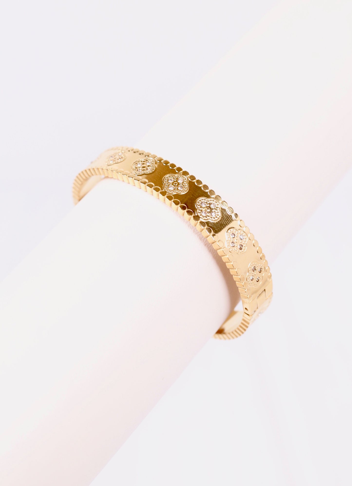 Lune CZ Clover Bracelet GOLD