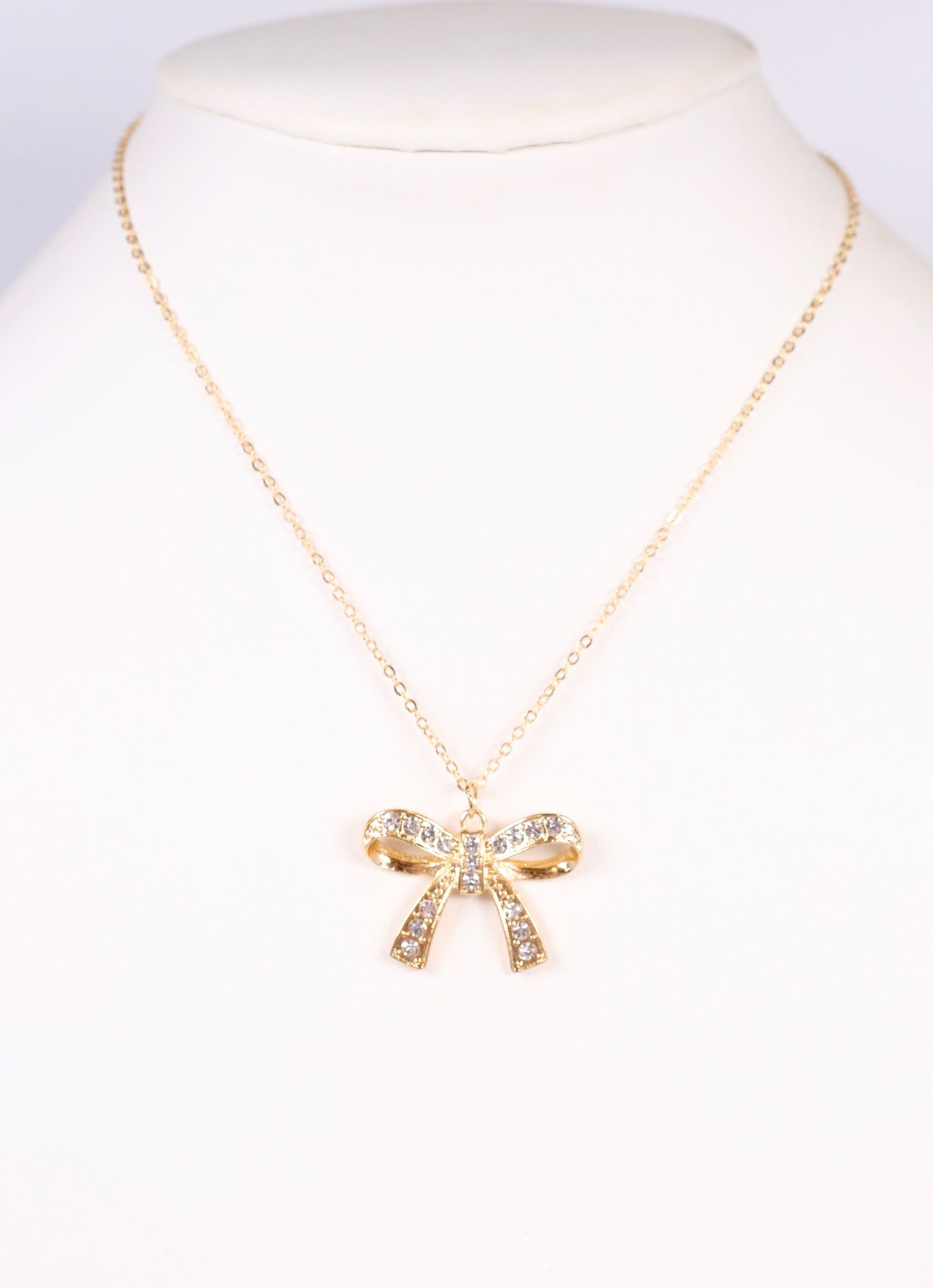 Norbury CZ Bow Necklace GOLD