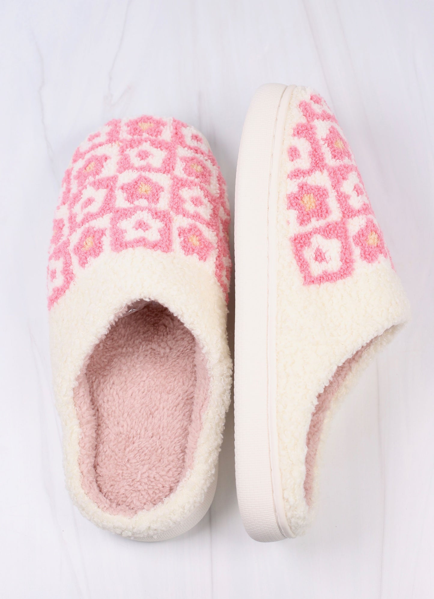 Flower Power Slippers (6 Pack) PINK