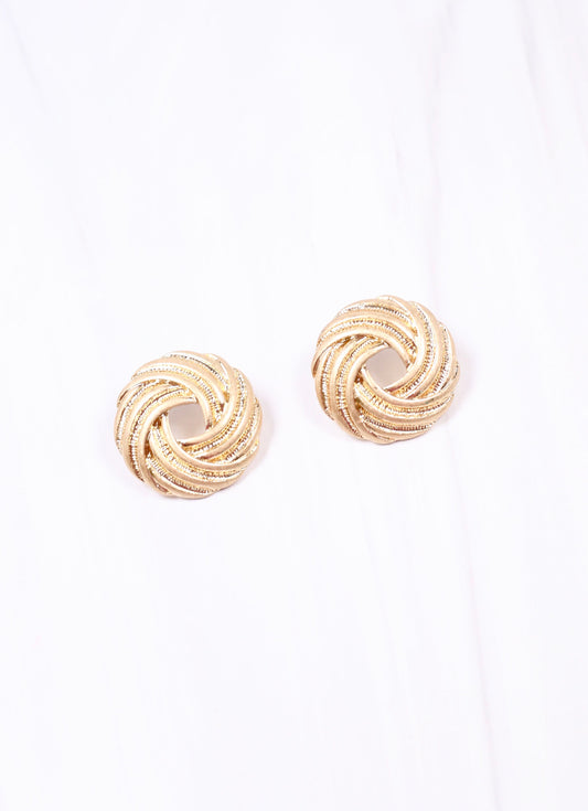 Eileen Knot Stud Earring GOLD