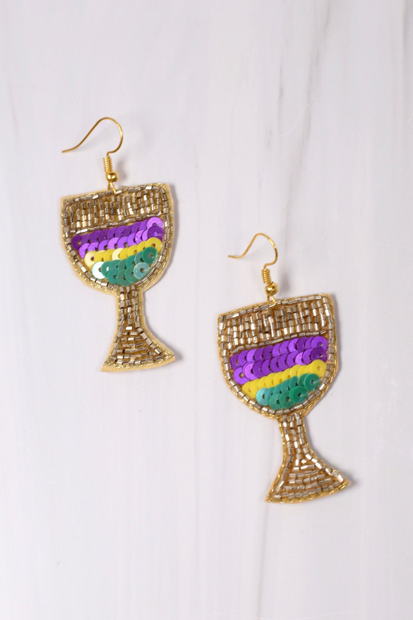 Mardi Gras Festive Cup Earring MULTI