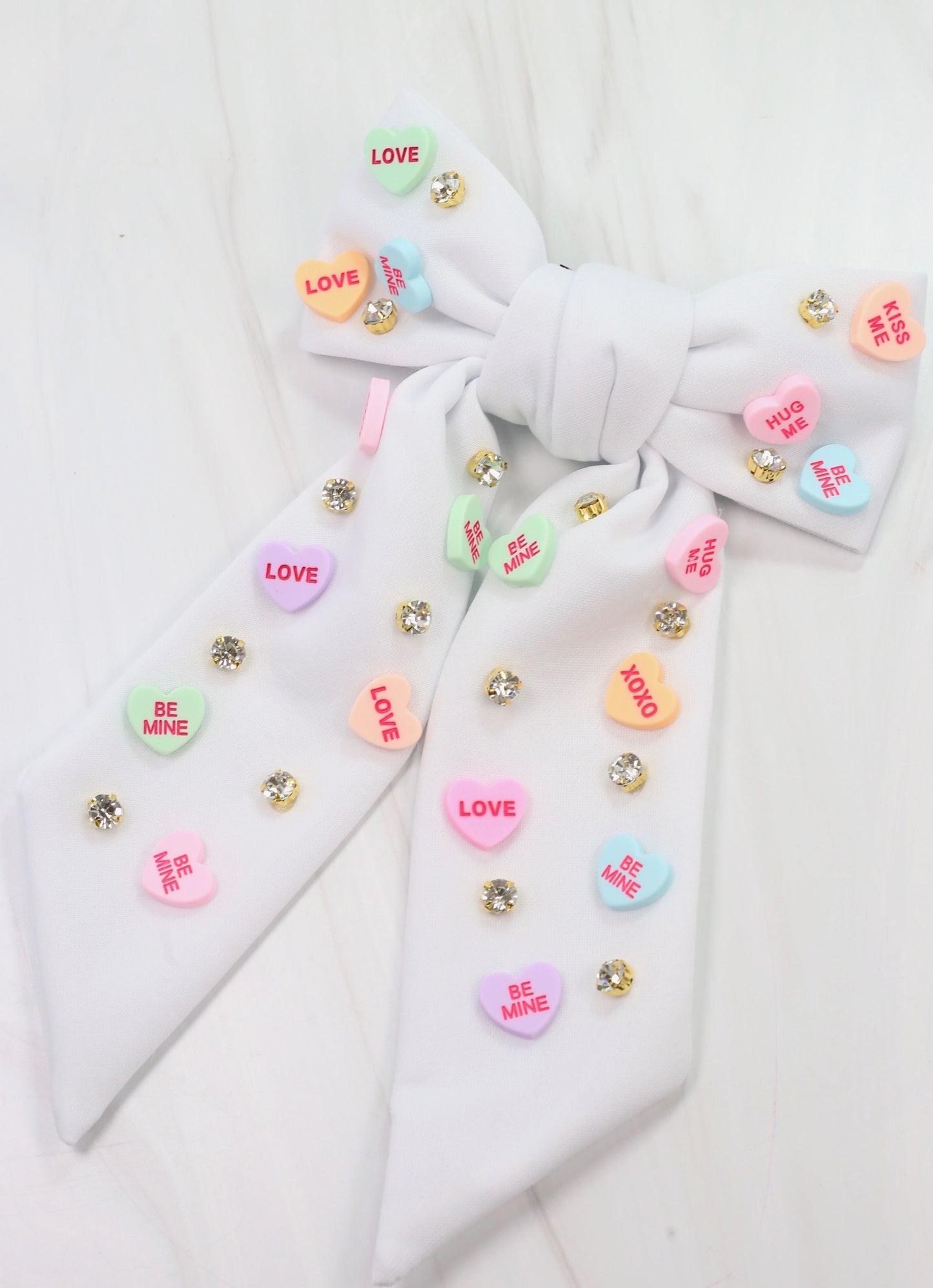 True Love Hair Bow WHITE