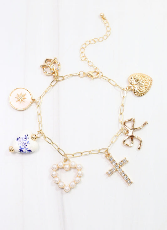 Goldbery Charm Bracelet Gold