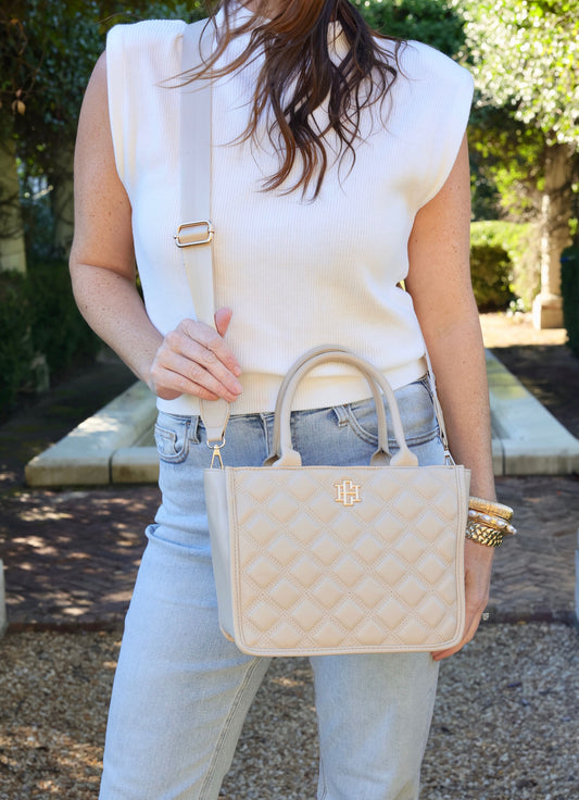 Ricky Mini Tote NUDE QUILTED DQ