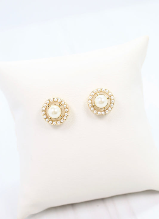 Mowry Pearl Stud Earring GOLD