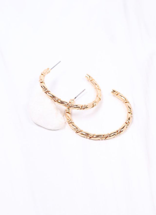 Mette Twisted Hoop Earring GOLD