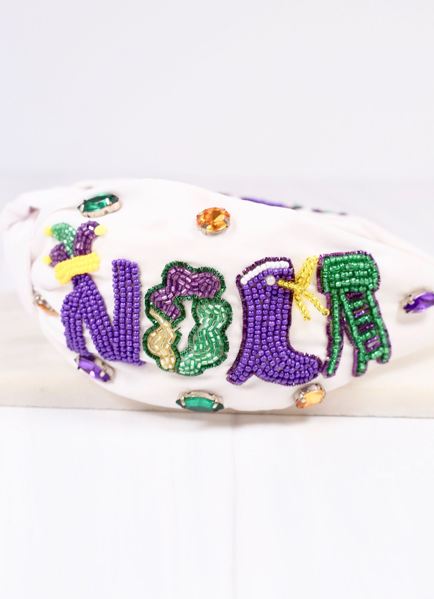 Nola Party Embellished Headband WHITE