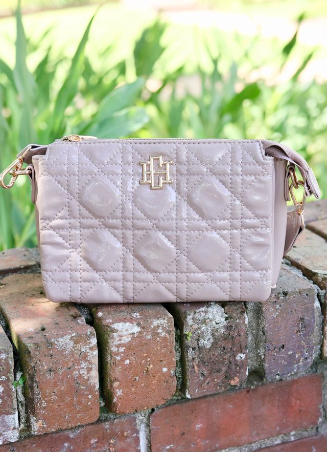 Jace Crossbody Taupe Patent LQ