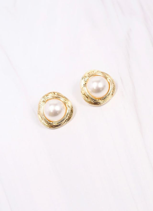 Enoch Pearl Stud Earring GOLD