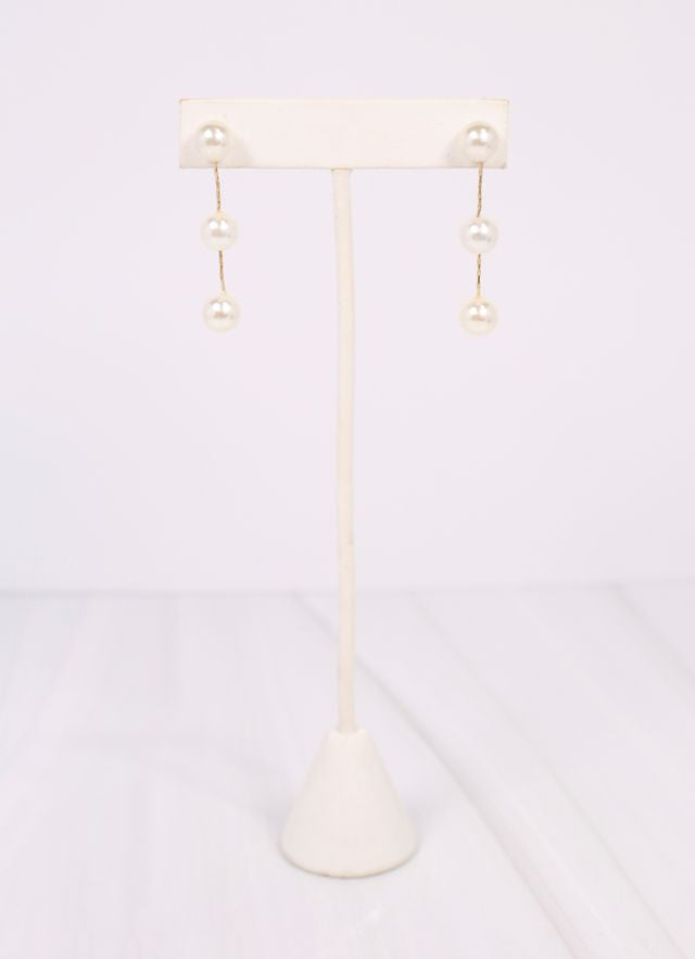 Benedict Pearl Drop Earring CREAM