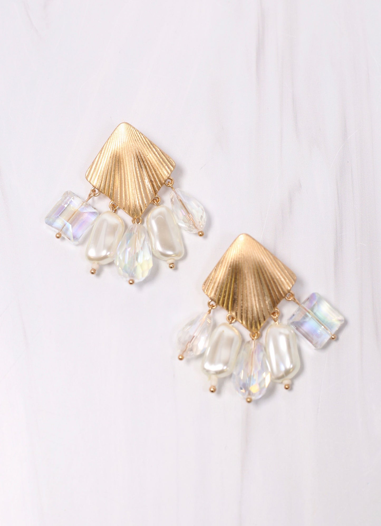 Hebron Embellished Drop Earring CLEAR